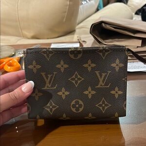 Louis Vuitton Brown and Tan Monogram Pouch